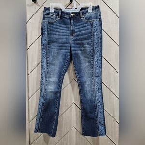 Women's Blue Patterned Jeans